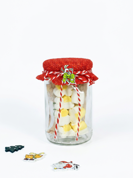 Idea regalo barattolo con cioccolata e marshmallow