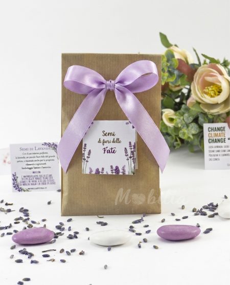Bomboniera Legambiente bustina con semi di lavanda da piantare