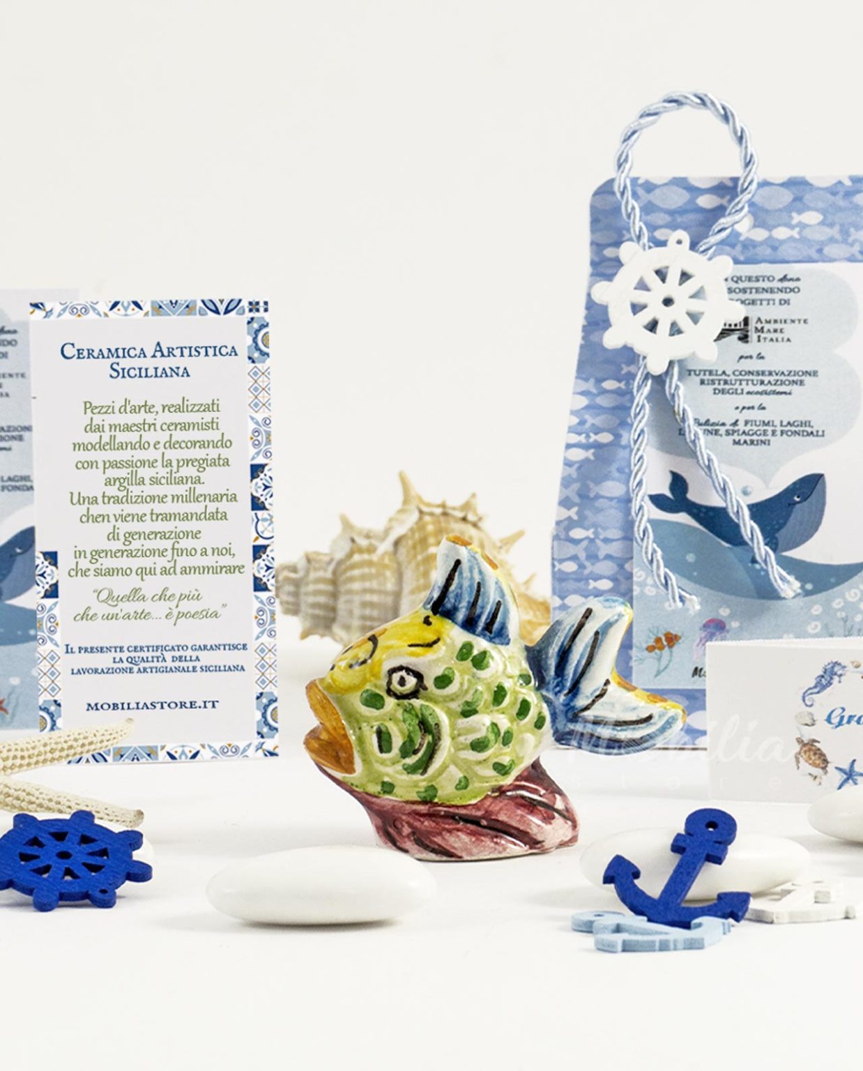 Poisson Décoratif En Céramique Artisanale Vietri - Fait Main En Italie - Variété De Couleurs - Neuf