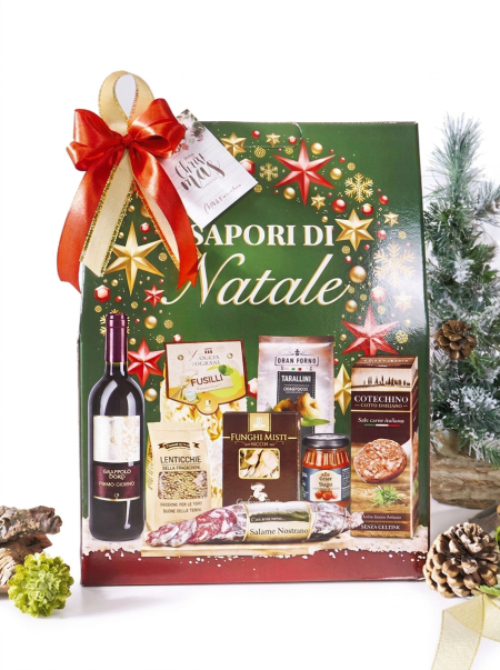 Cofanetto Sapori di Natale con 8 pezzi di specialità gastronomiche