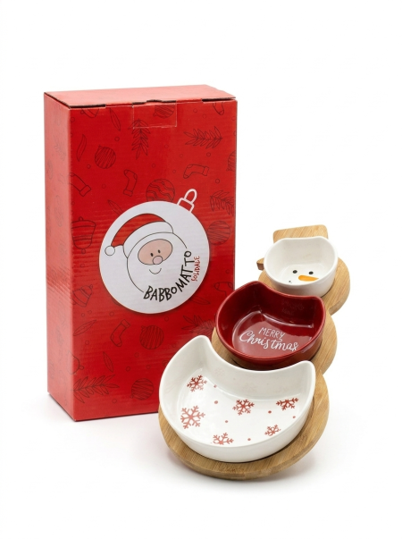 Set aperitivo pupazzo di neve varie misure Cuorematto