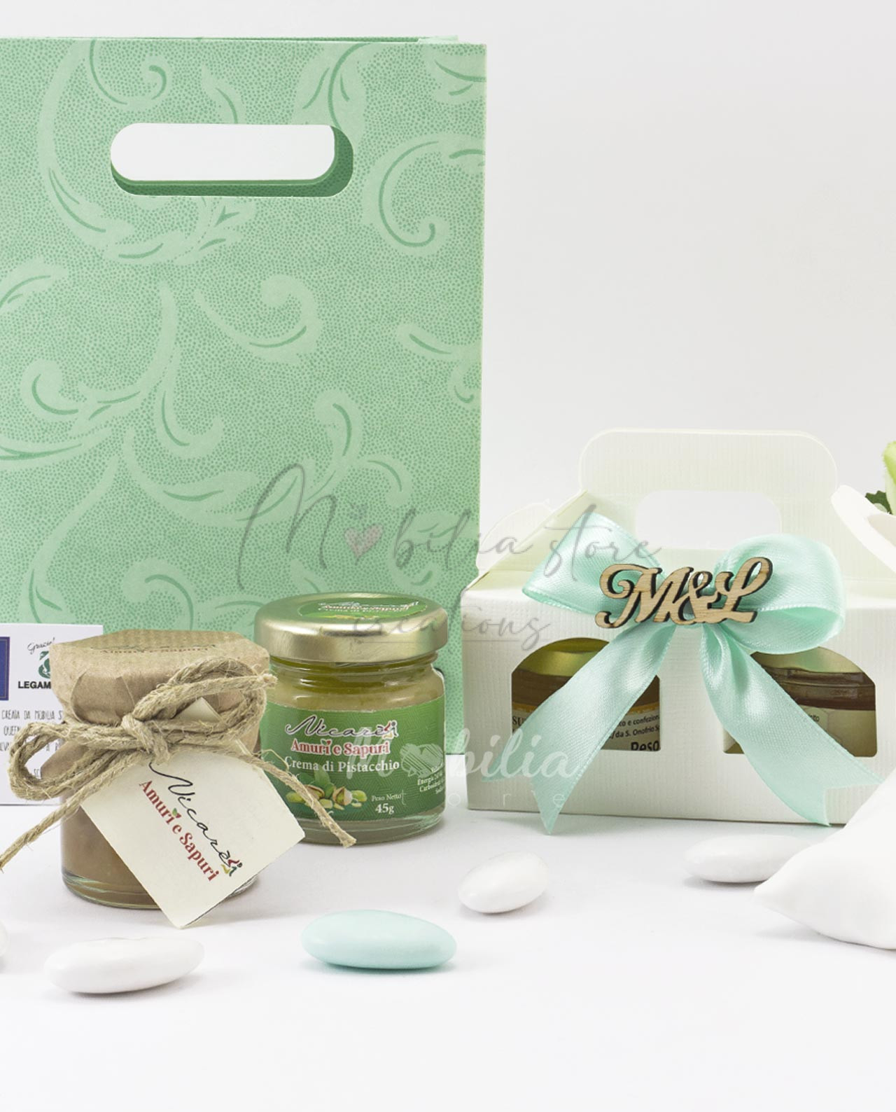 Bomboniera Legambiente creme spalmabili con scritta personalizzabile