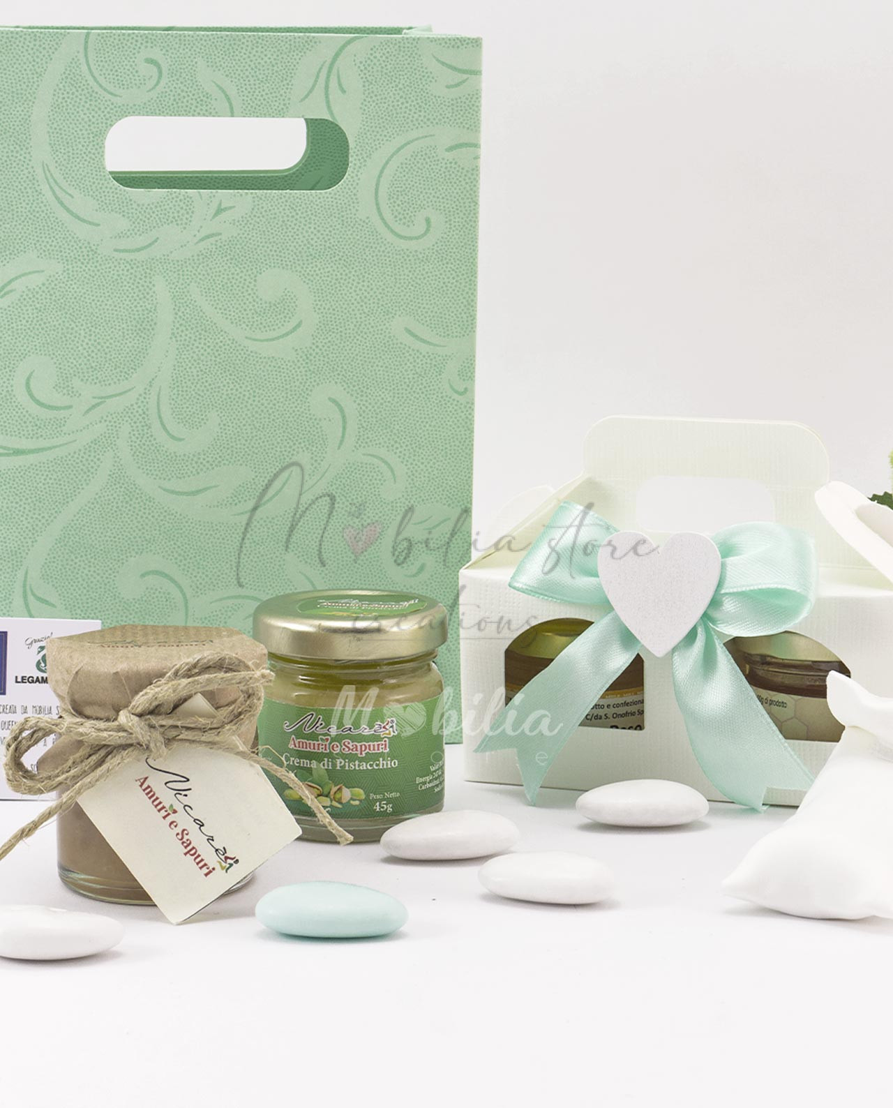 Bomboniera Legambiente creme spalmabili con cuore