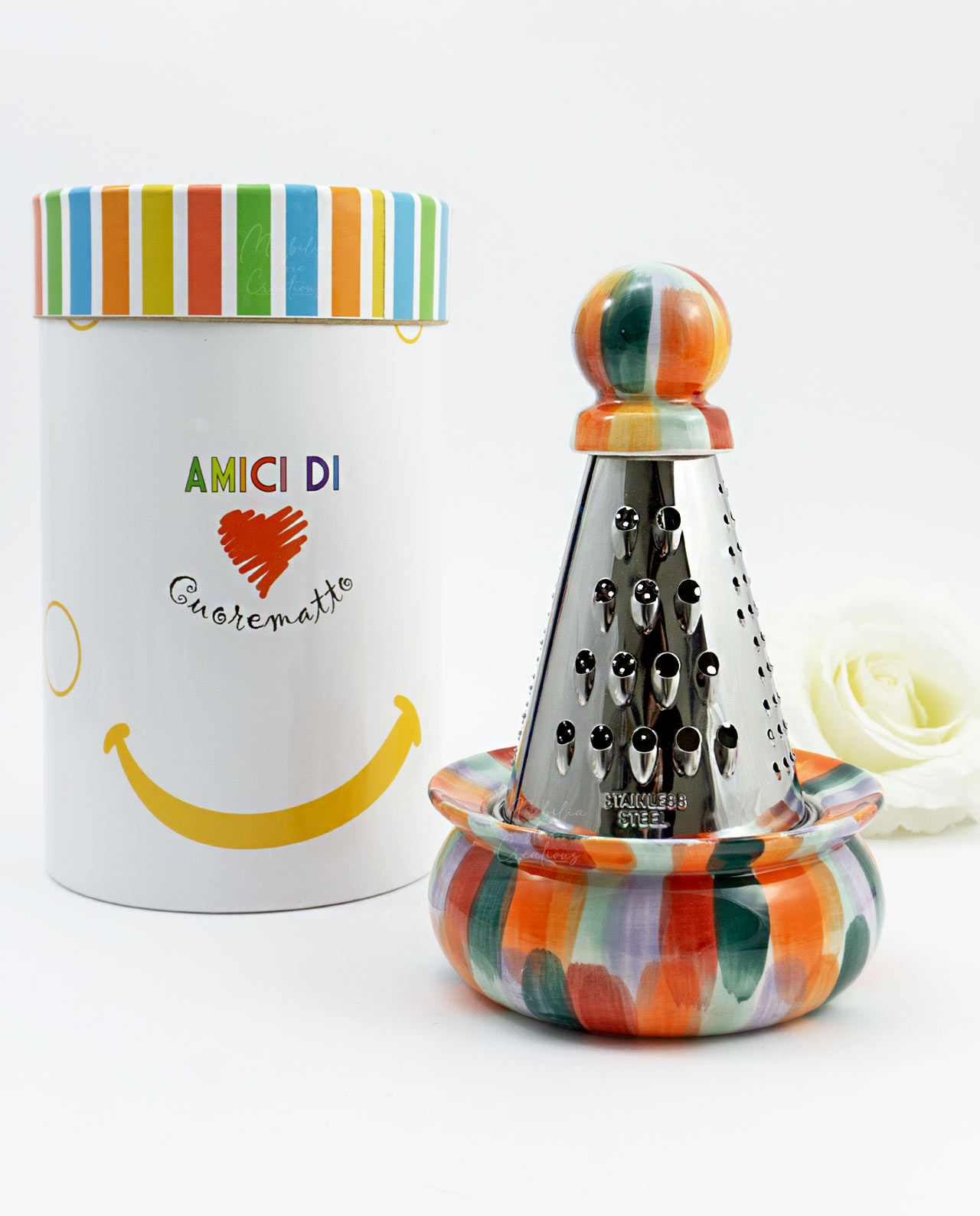 Grattugia multifunzione in ceramica vari decori Cuorematto