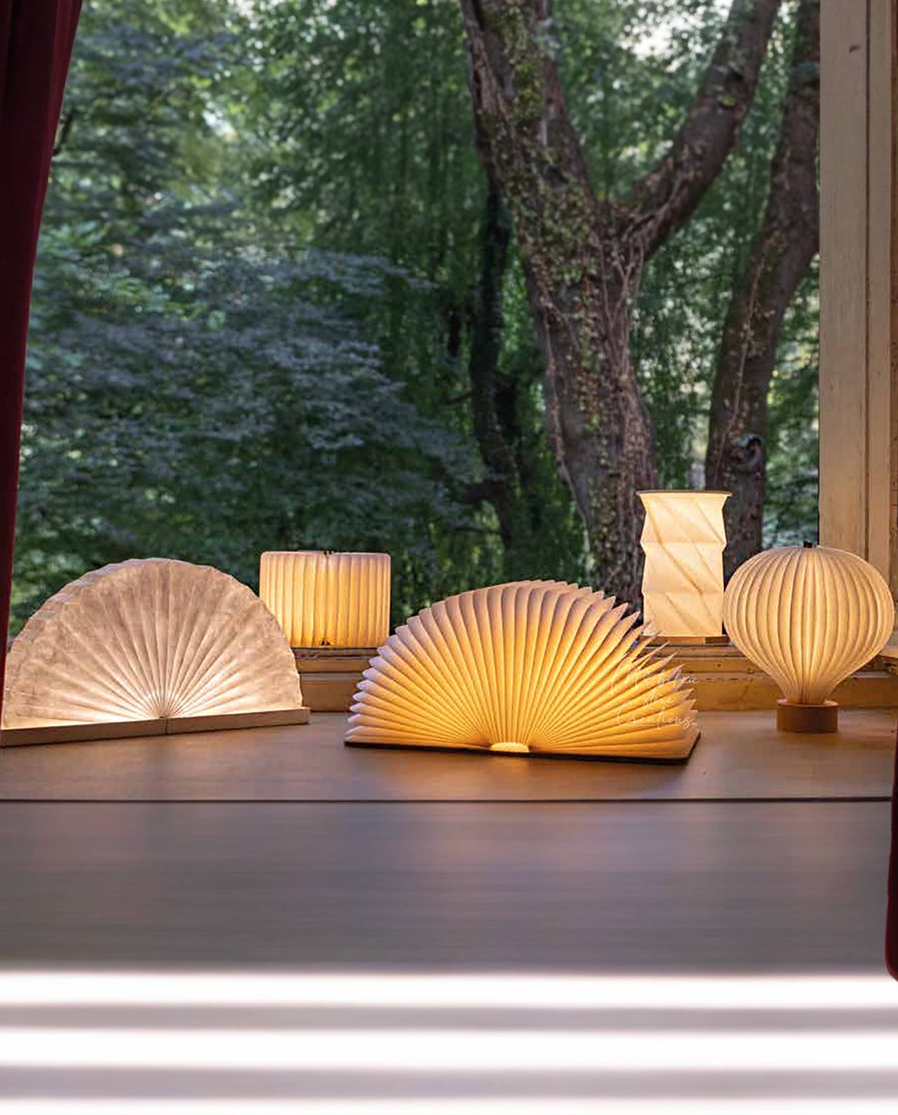 Lampada luminosa in legno varie opzioni Cuorematto