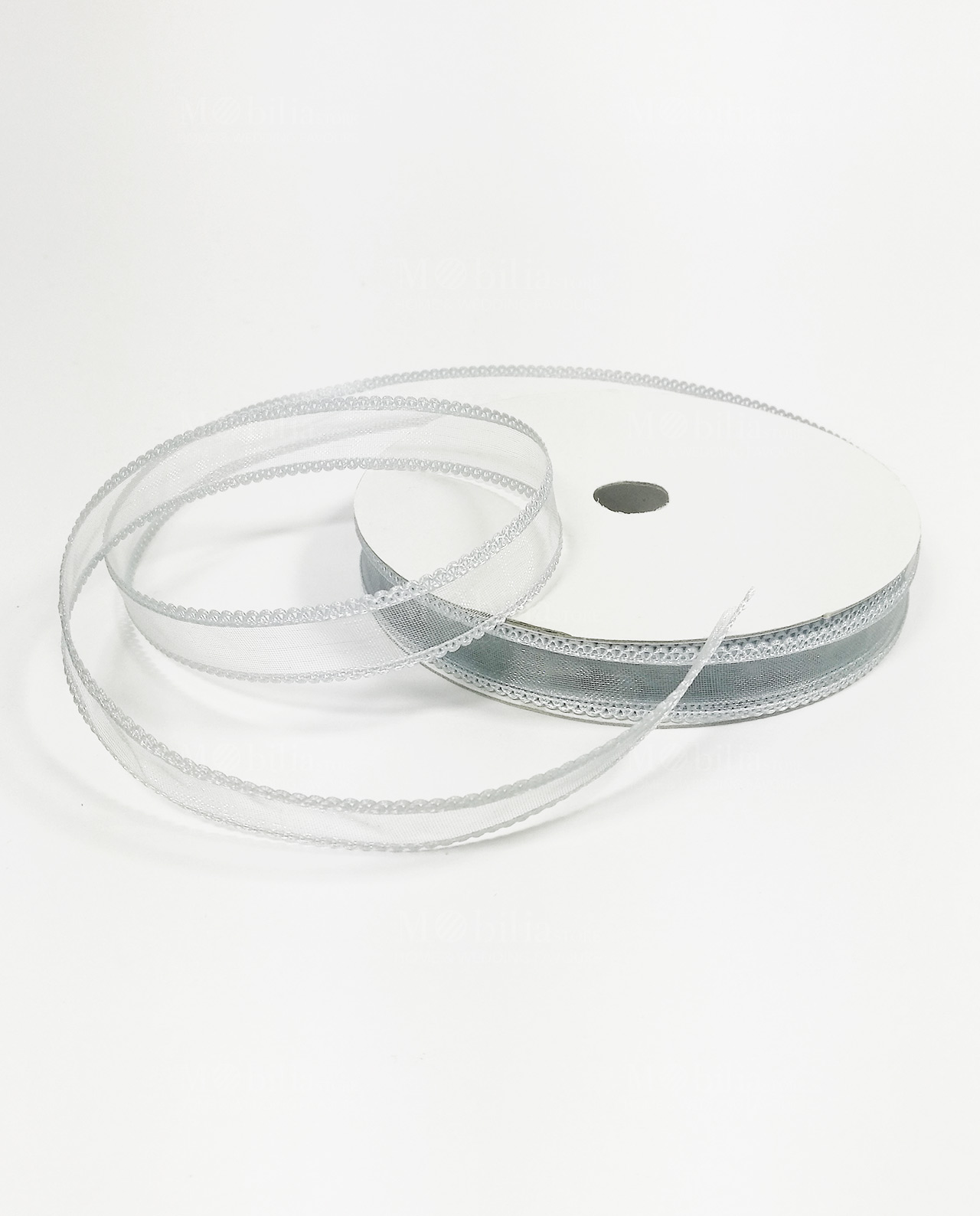 Nastro Organza in Argento da 1 cm