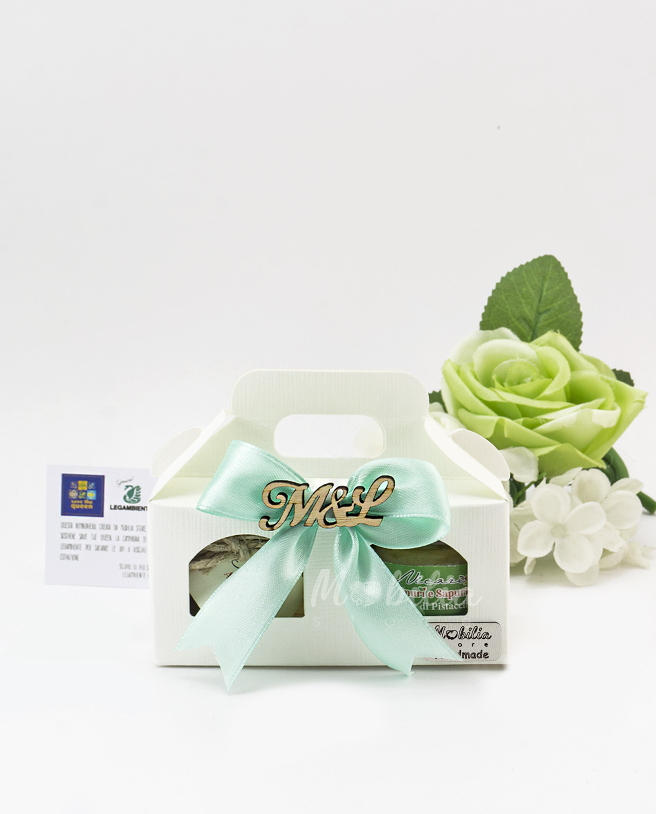Segnaposto Legambiente creme spalmabili con scritta personalizzabile