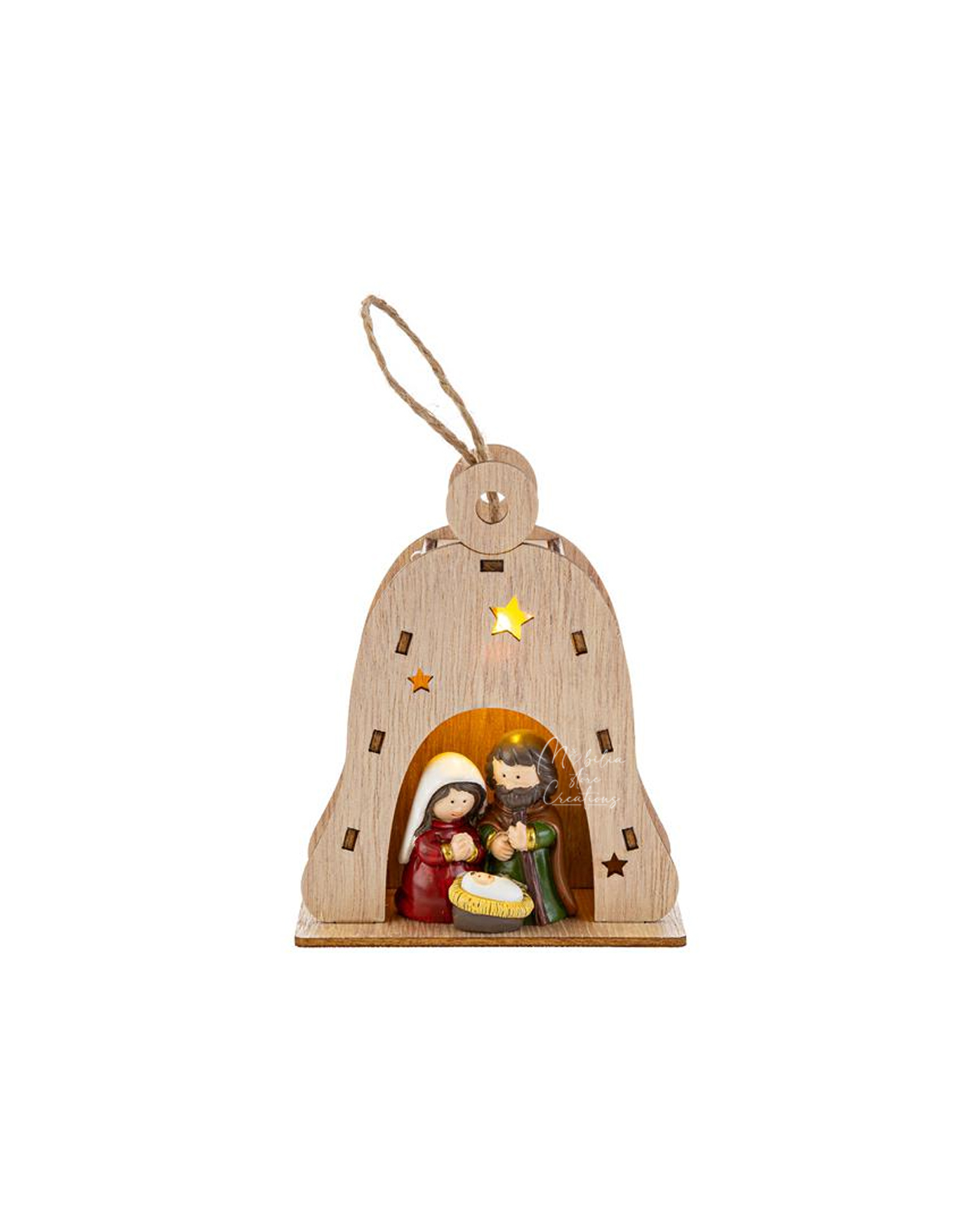 Appendino sacra famiglia con led
