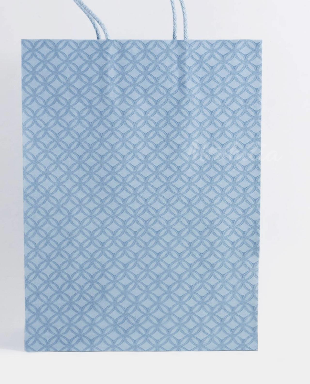 Bag in cartoncino matelassรจ azzurro