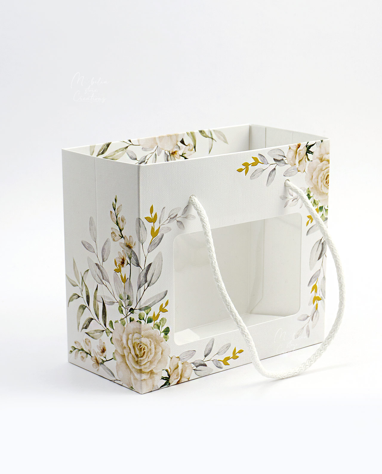 Shopper in cartoncino decoro floreale