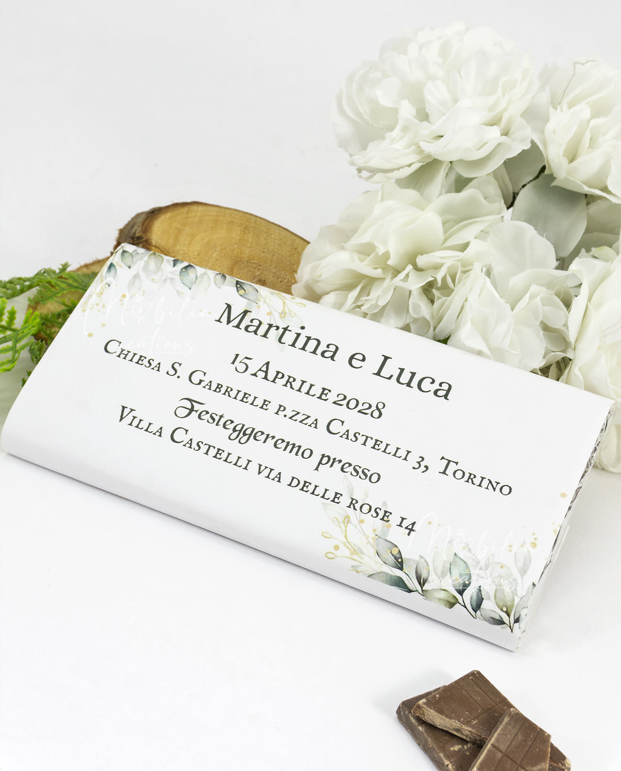 Tavoletta di cioccolato invito personalizzabile