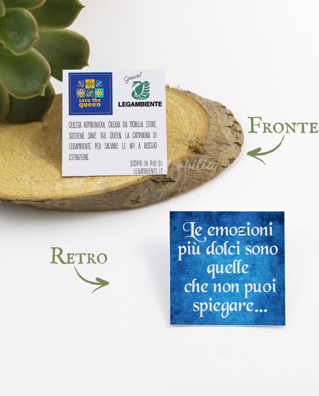 Segnaposto Legambiente creme spalmabili con scritta personalizzabile - immagine 5