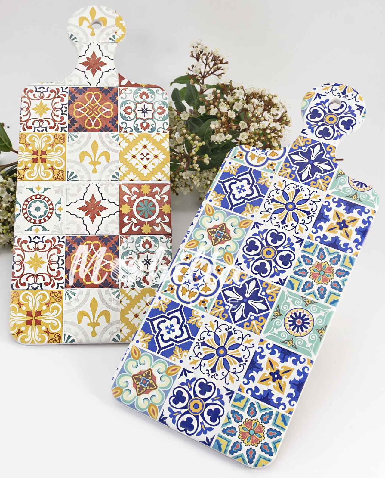 Tagliere in ceramica decoro maiolica varie opzioni