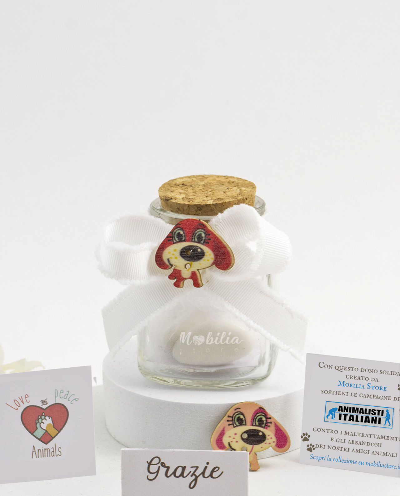 Bomboniera Animalisti Italiani barattolo "Happy dogs"