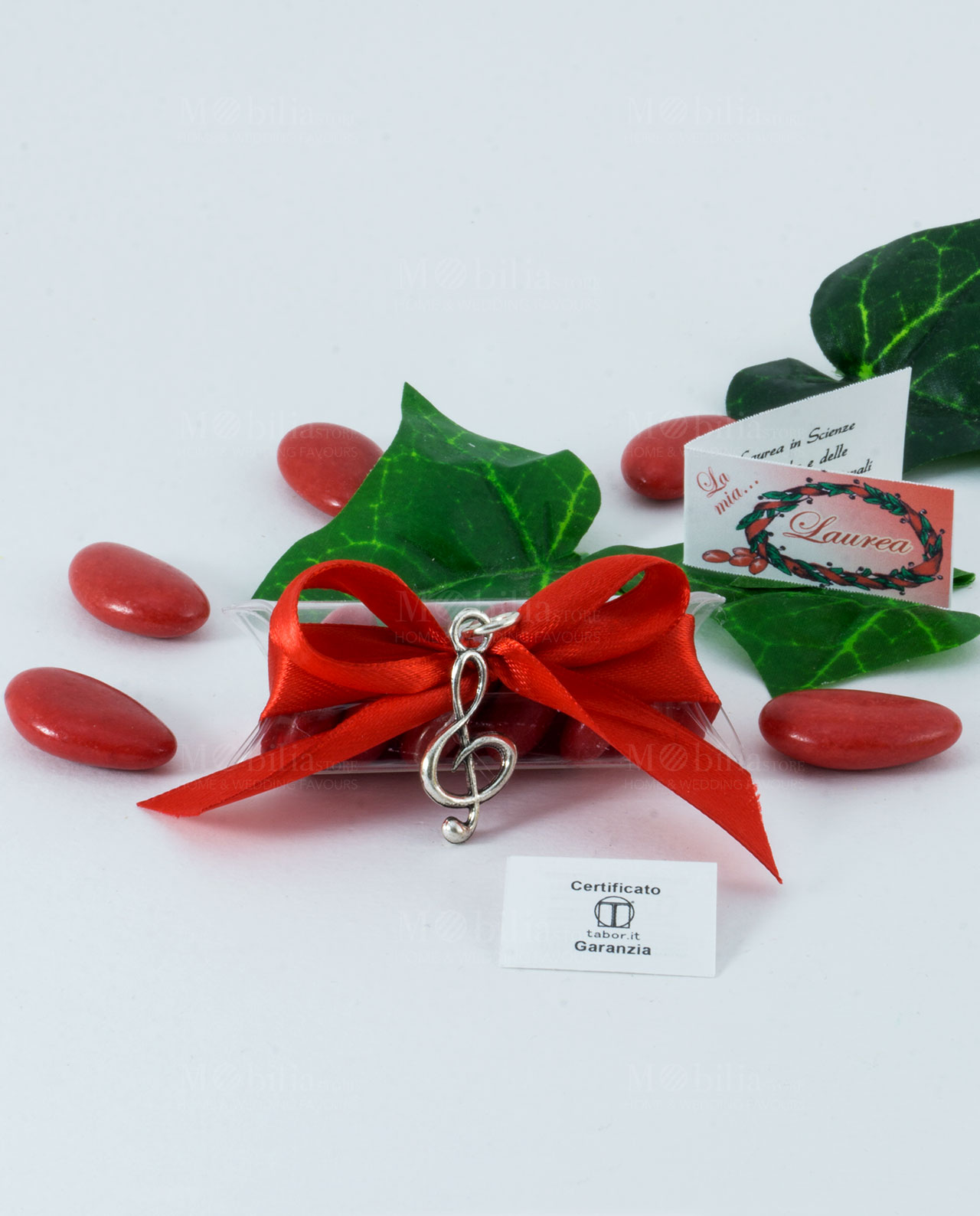 Ciondolo chiave di violino in argento Tabor