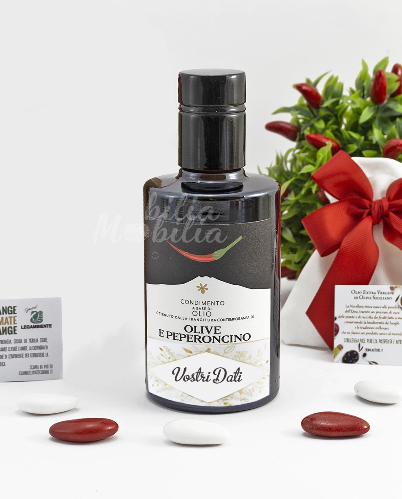 Bomboniera Legambiente condimento a base di olio 250 ml siciliano con etichetta personalizzabile