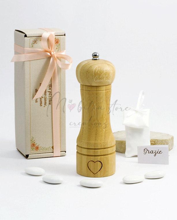 Bomboniera Macina pepe in legno