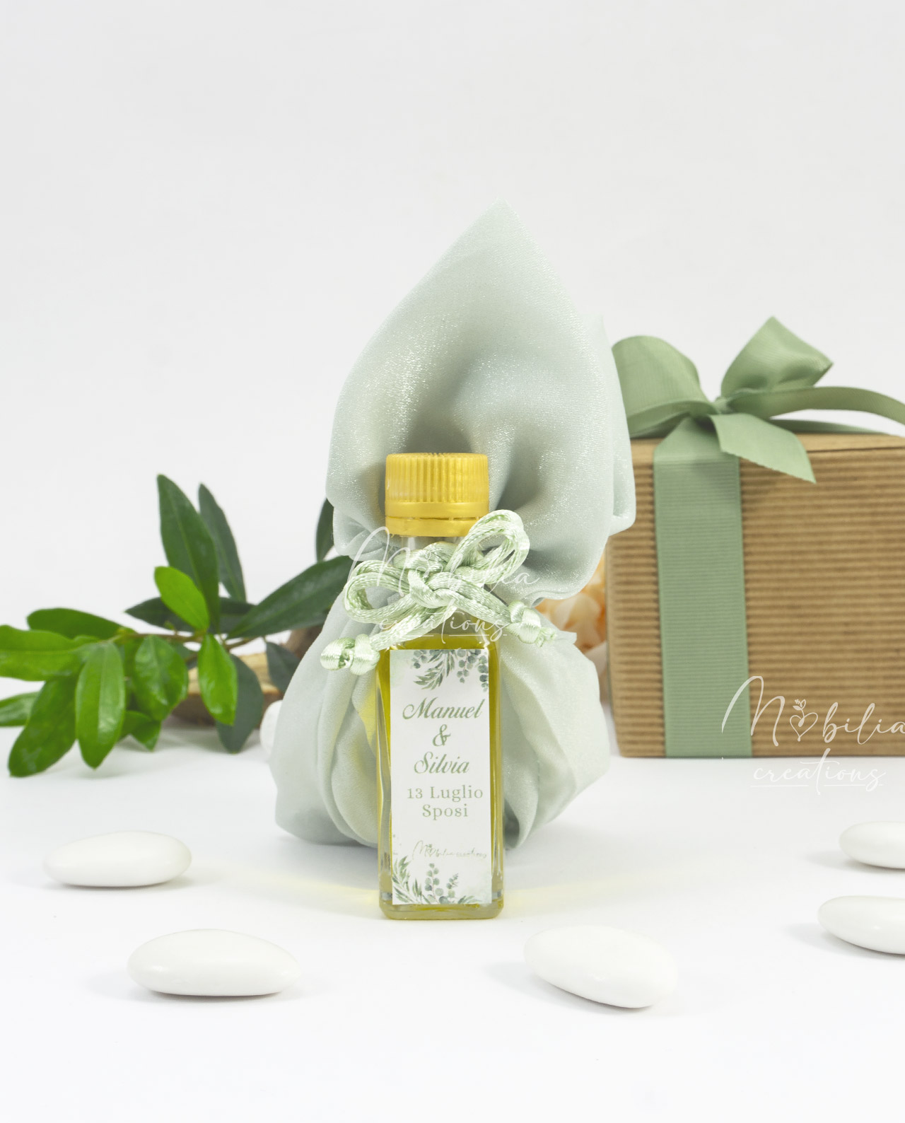 Bomboniera mini olio extravergine italiano con etichetta personalizzabile