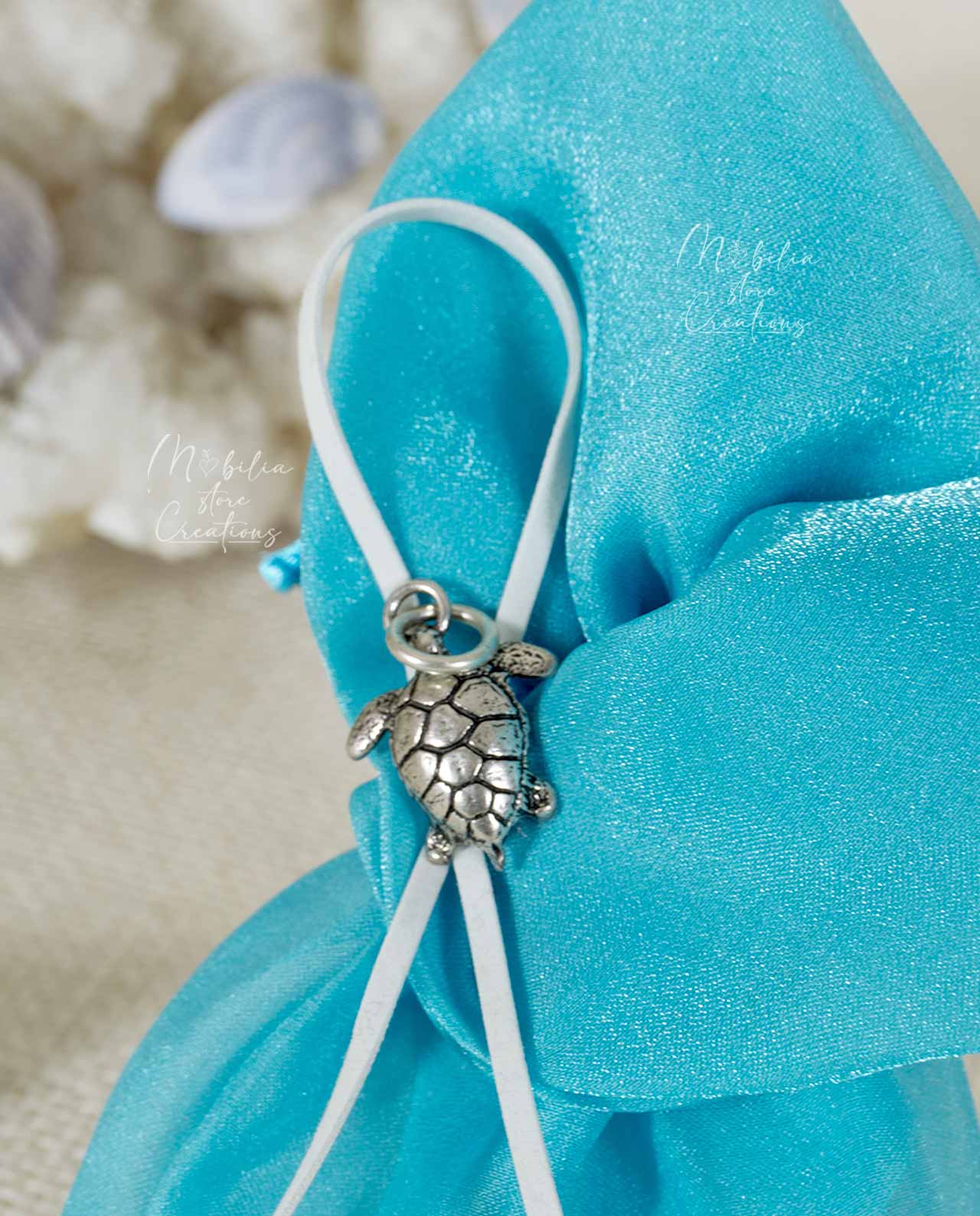 Bomboniera AMI love is... ciondolo soggetti mare bagno argento Tabor - immagine 4