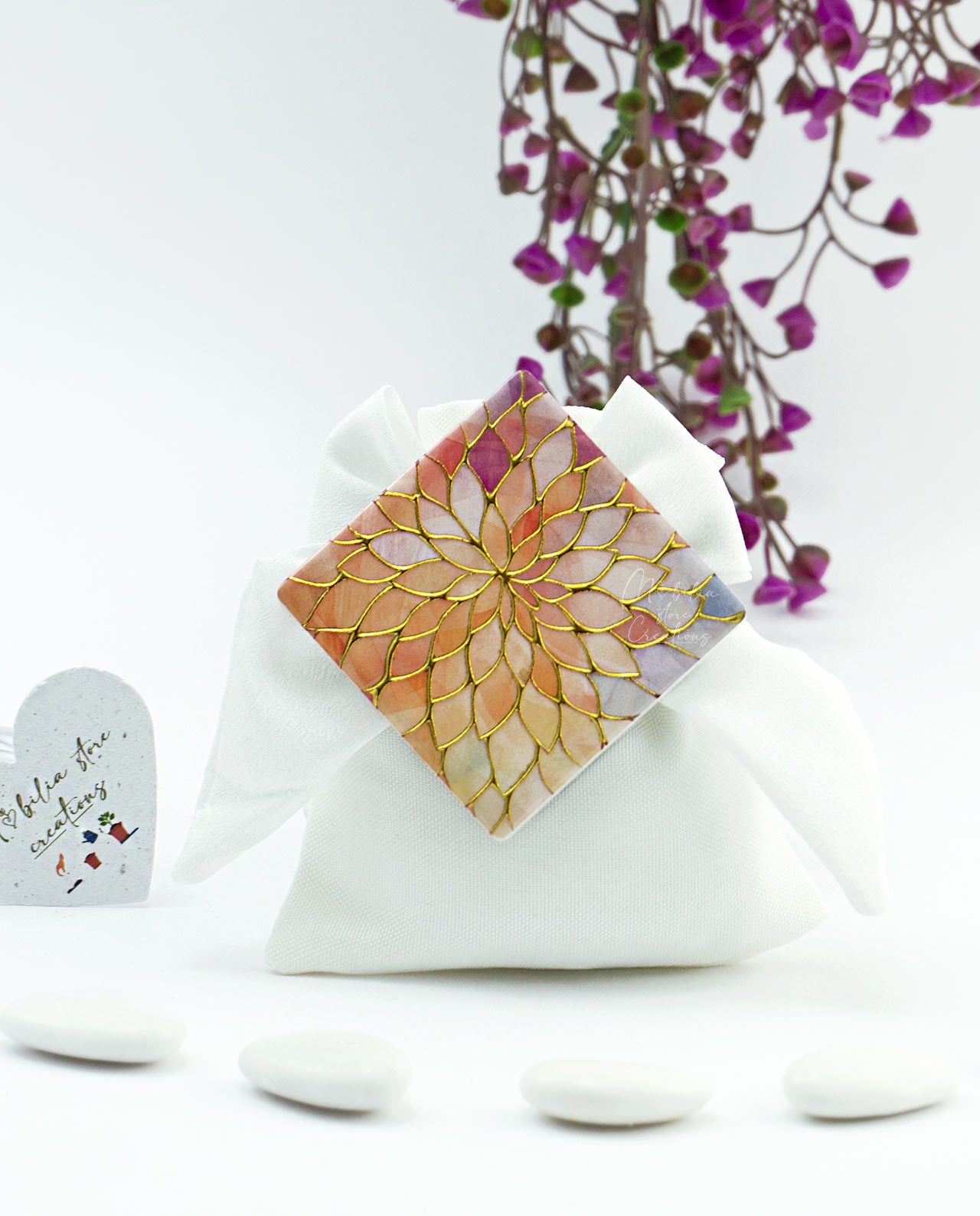 Sacchetto con Magnete mattonella ceramica colorata