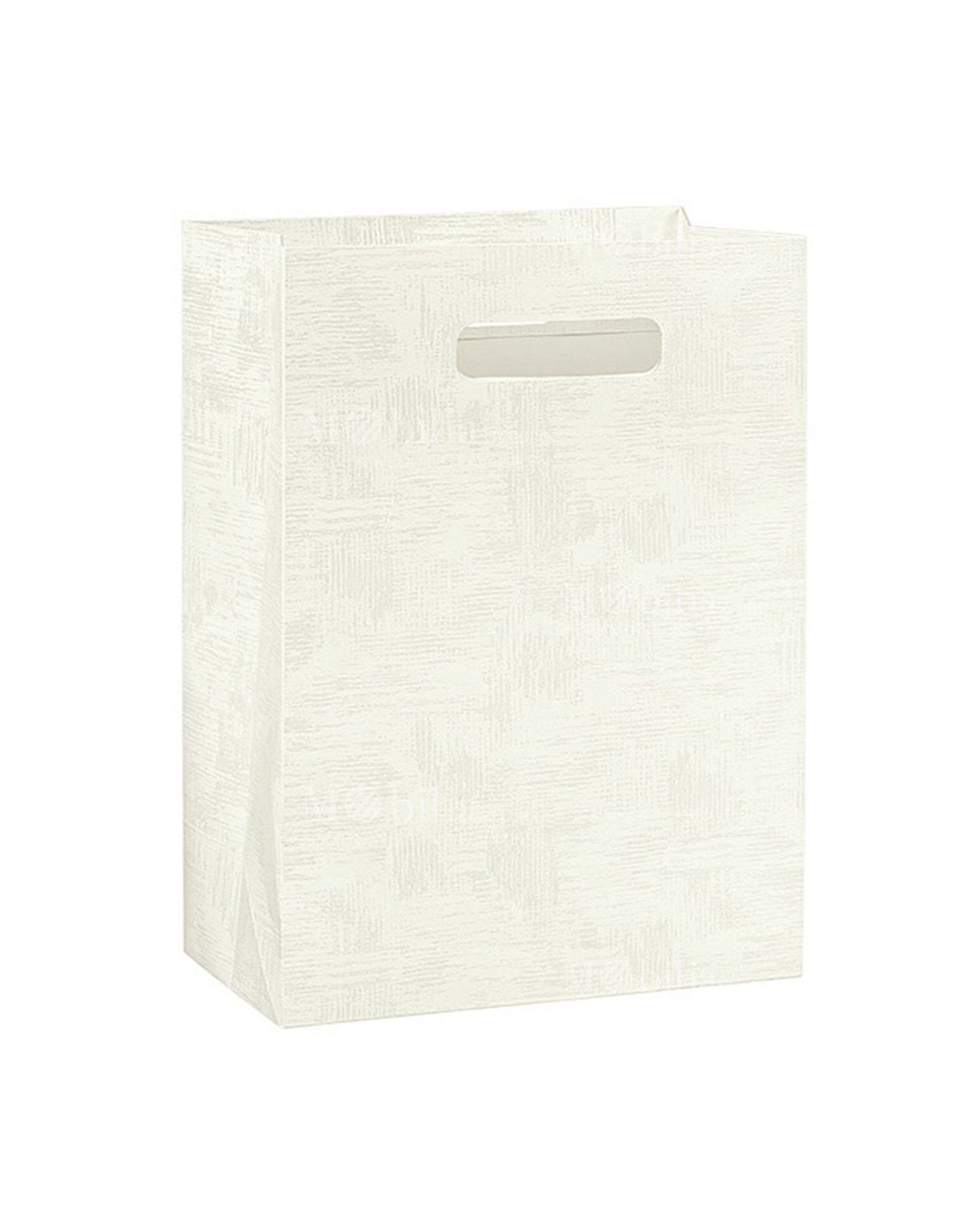 Shopper cartoncino tela bianco con foro