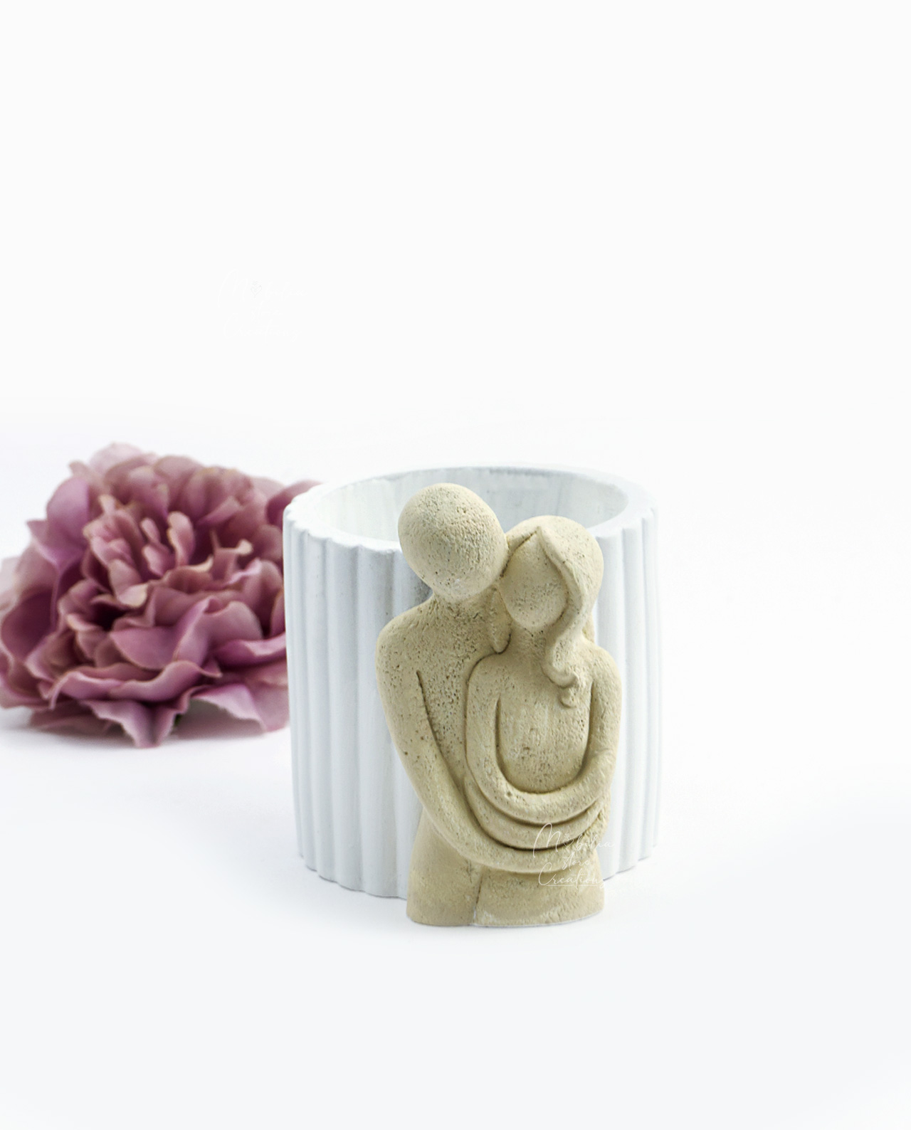 Candela decoro coppia sposi assortiti