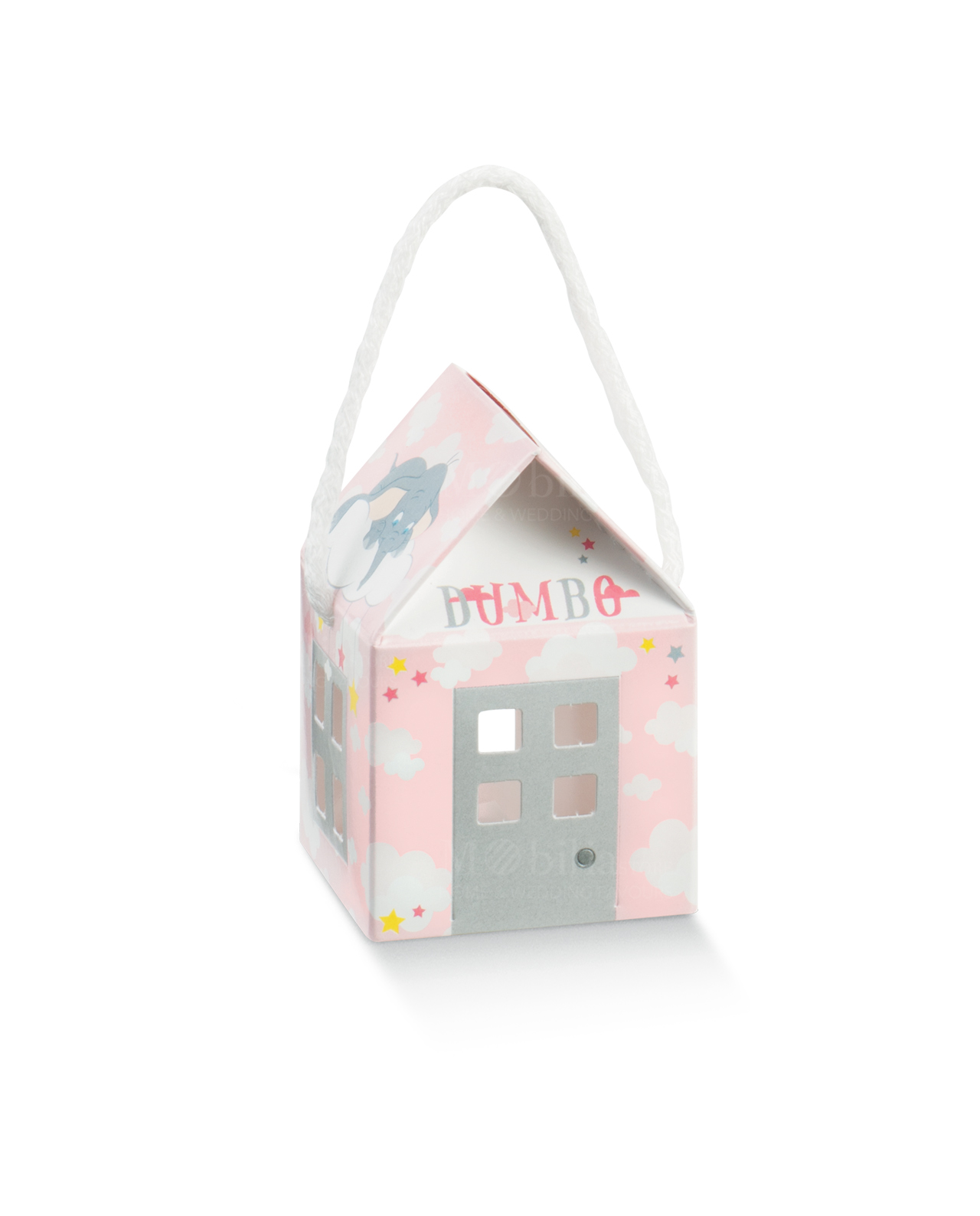 Casetta portaconfetti Dumbo rosa Disney