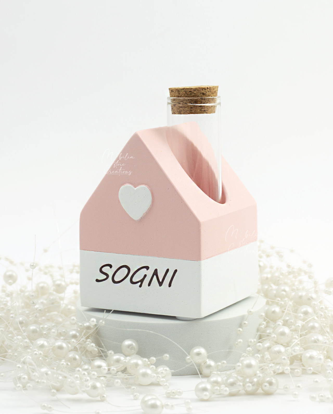Bomboniera Casetta rosa con provetta assortita - immagine 10