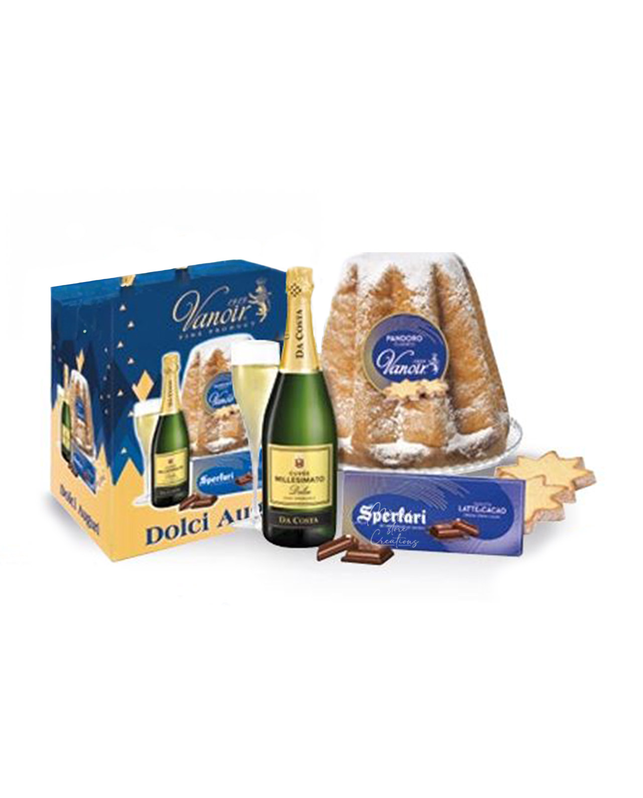 Cesto Natalizio 3 pezzi Vanoir Dolci Auguri con Pandoro