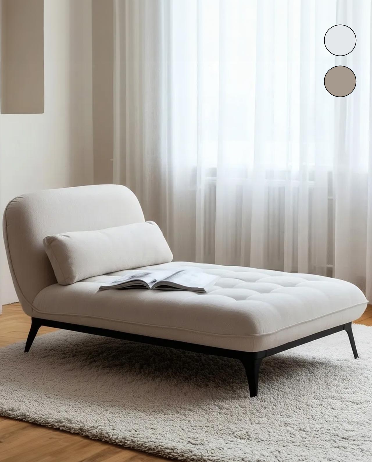 Chaise longue in tessuto vari colori