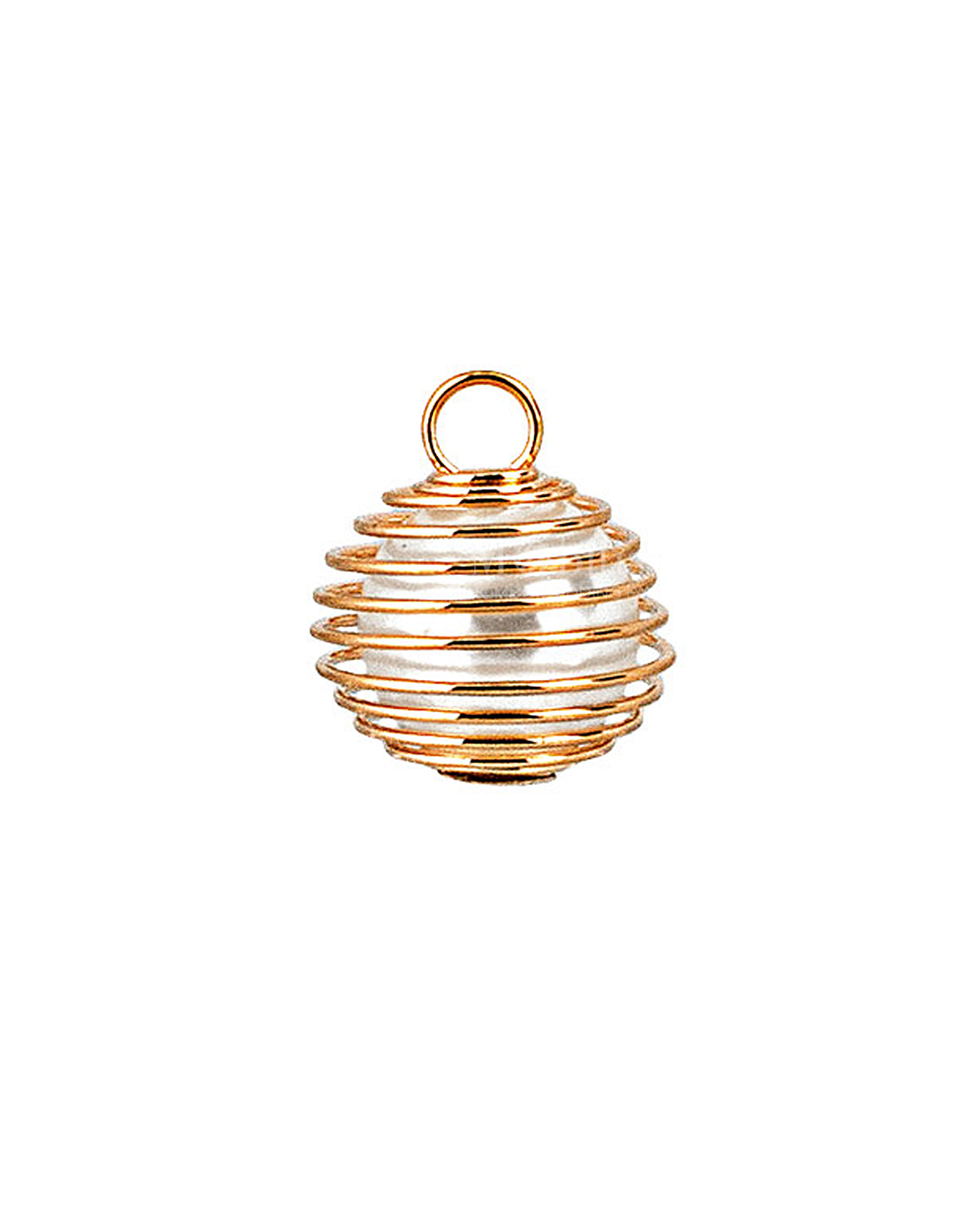 Set di 12 ciondoli perla con spirale