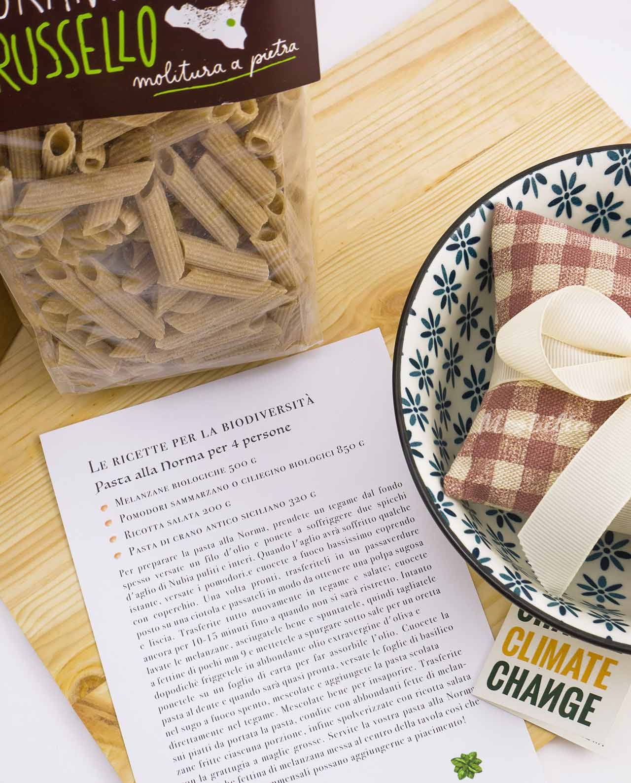 Bomboniera Legambiente pasta di grani antichi siciliani con ciotola in porcellana - immagine 6