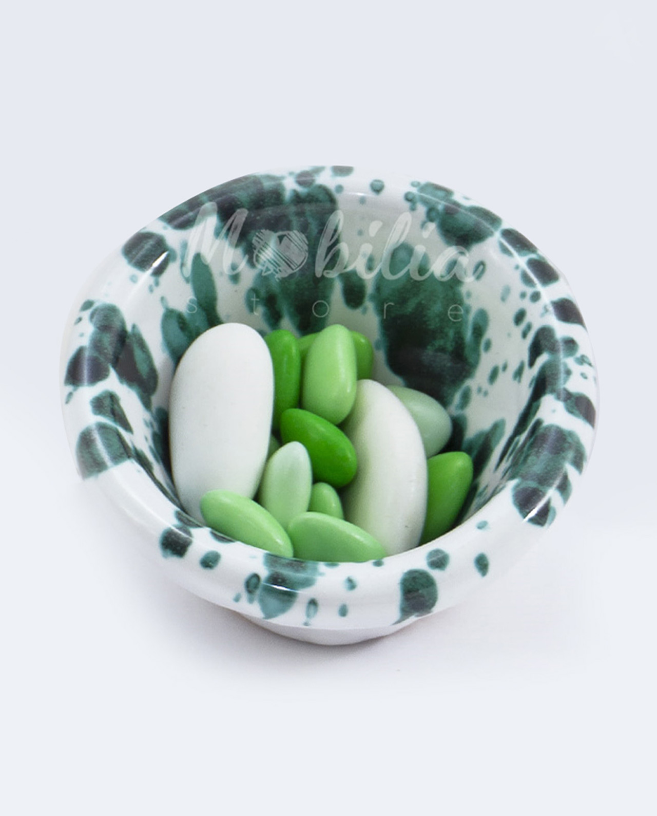 Vaso ceramica siciliana screziato verde ramina varie misure