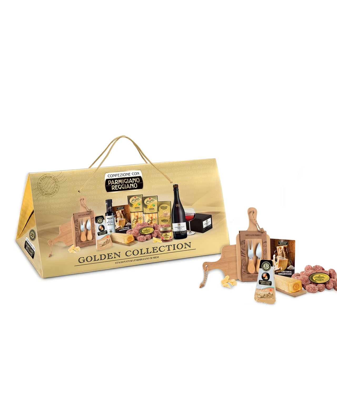 Cesto natalizio golden collection 10 pezzi di specialità gastronomiche