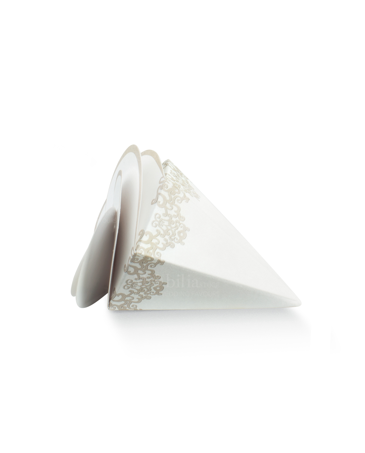 Cono chantilly bianco con chiusura a spirale