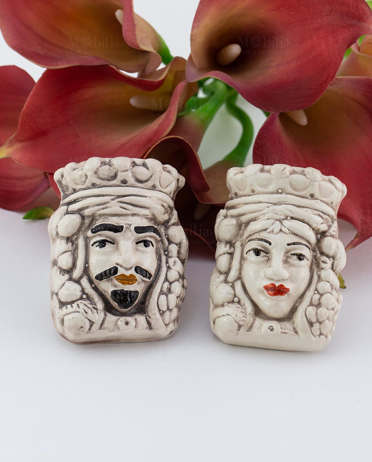Testa di moro a magnete ceramica di Caltagirone varie forme