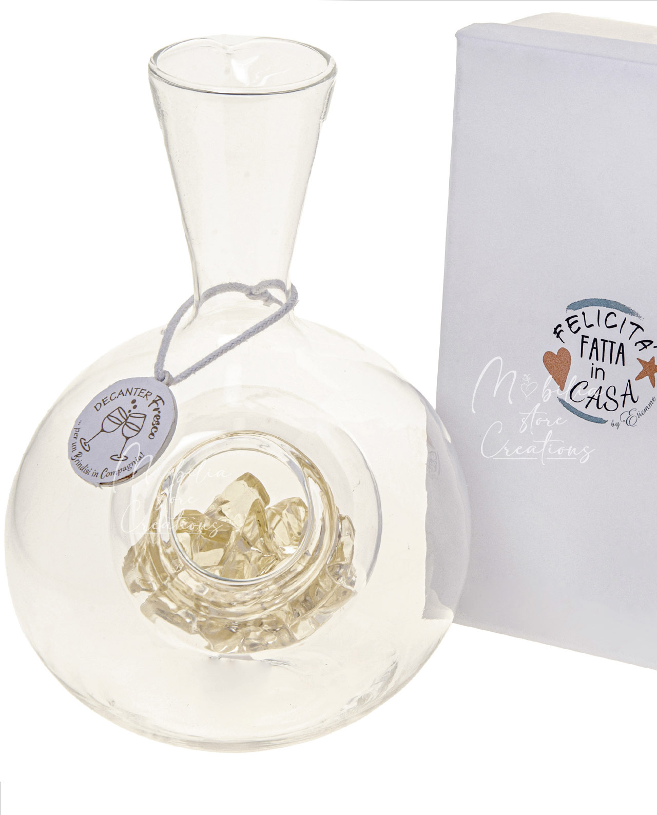 Decanter vino varie misure con scatola