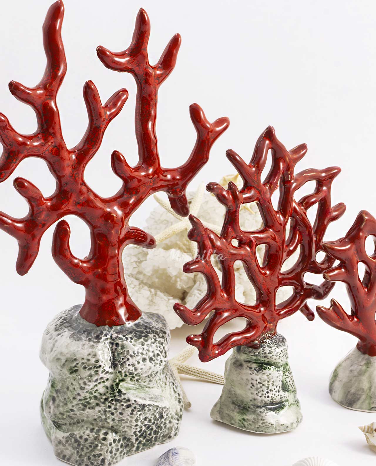 Bomboniera AMI Love is ... corallo rosso in ceramica artigianale varie misure - immagine 7