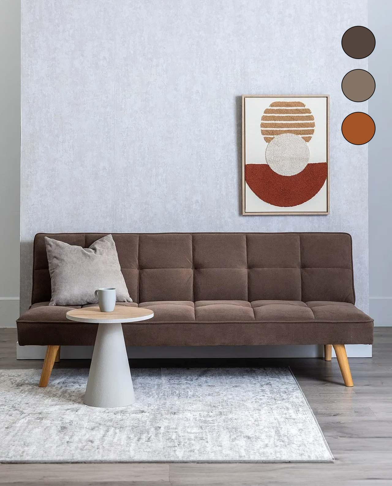 Divano letto in tessuto vari colori