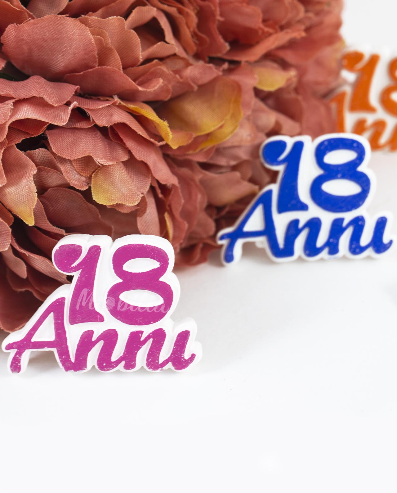 Gessetto 18 anni colorato su tubicino con confetti - immagine 5