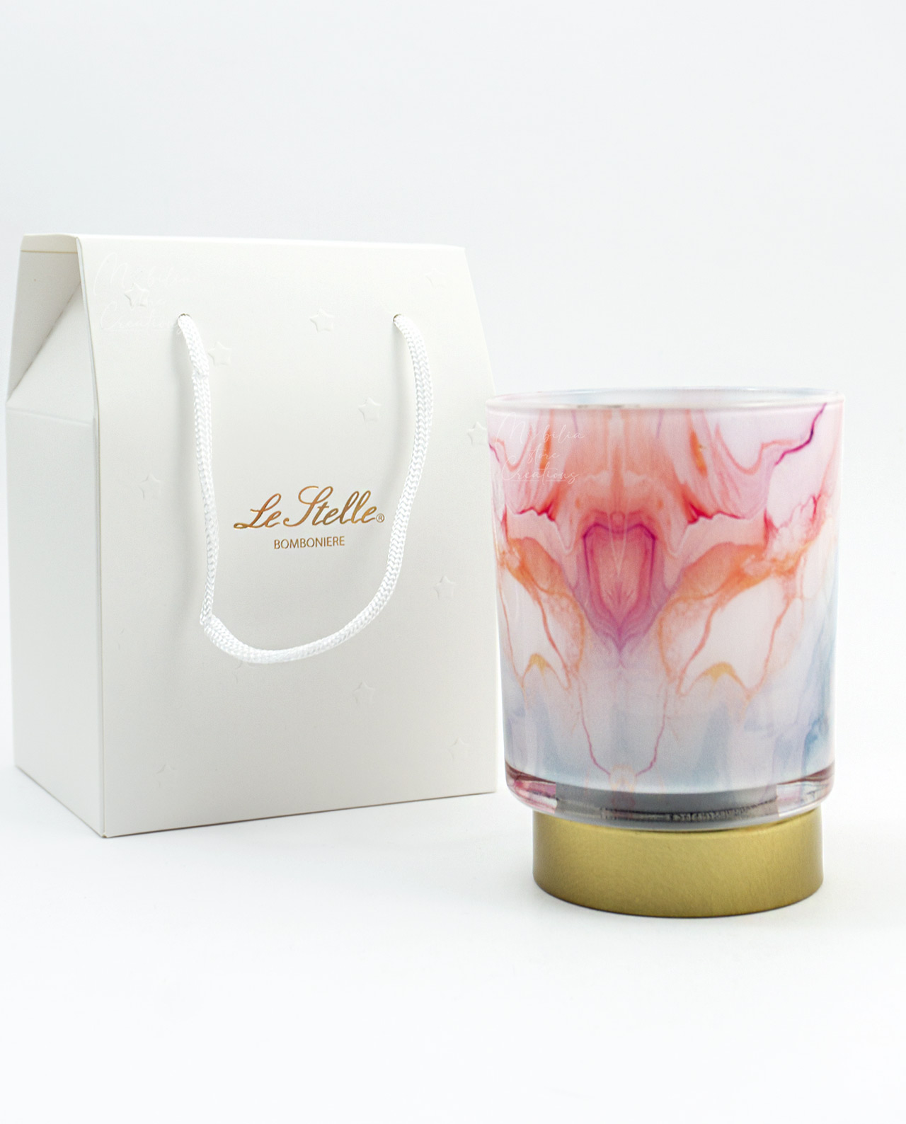 Lampada decoro watercolor con shopper