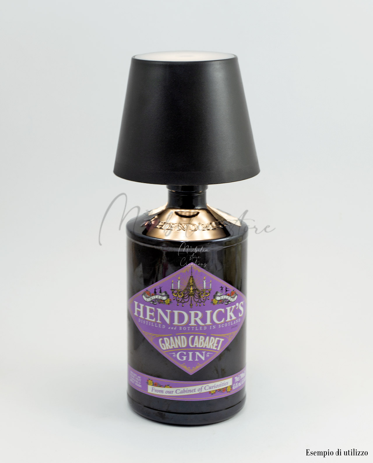 Bomboniera Lampada per bottiglia nera - immagine 2
