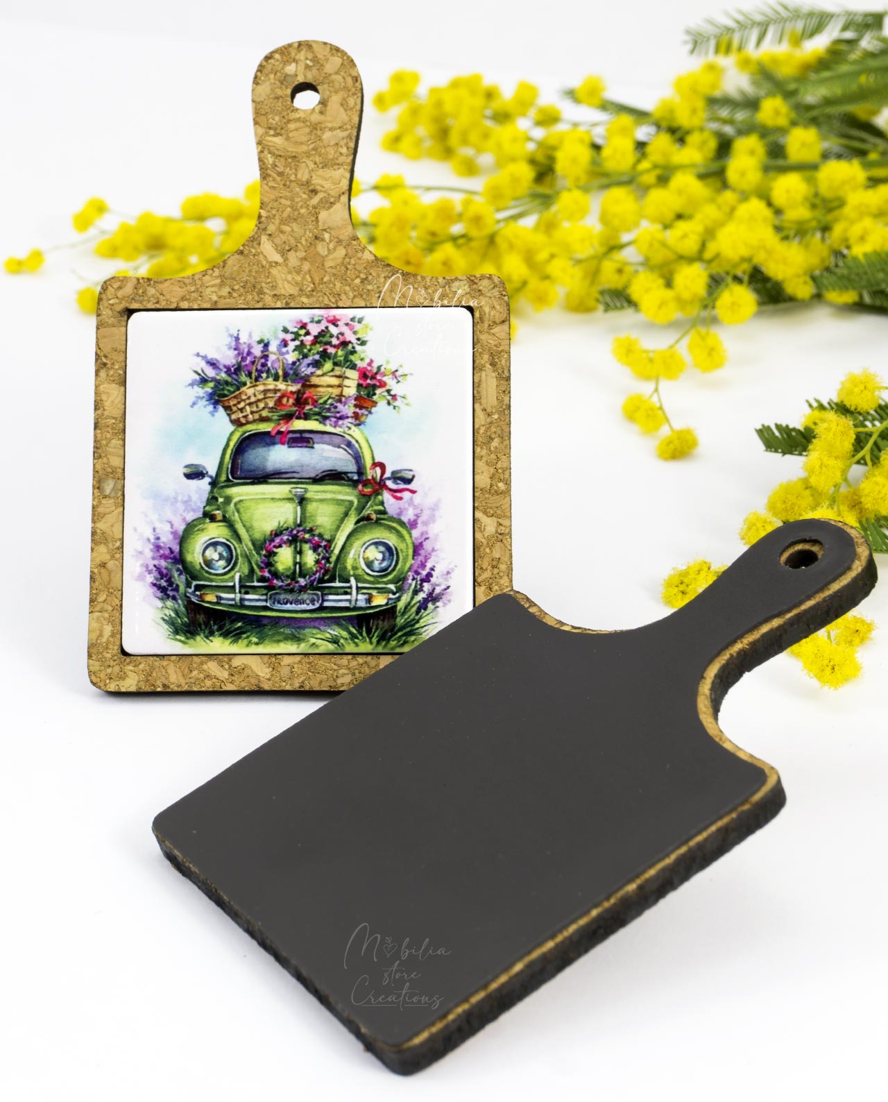Mini tagliere magnete con fiori di lavanda - immagine 2