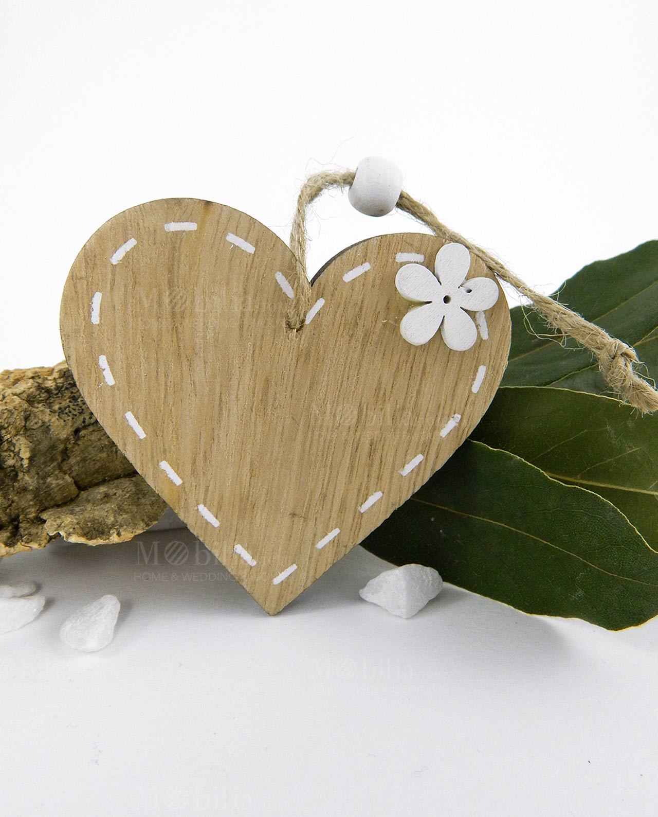 magnete cuore legno
