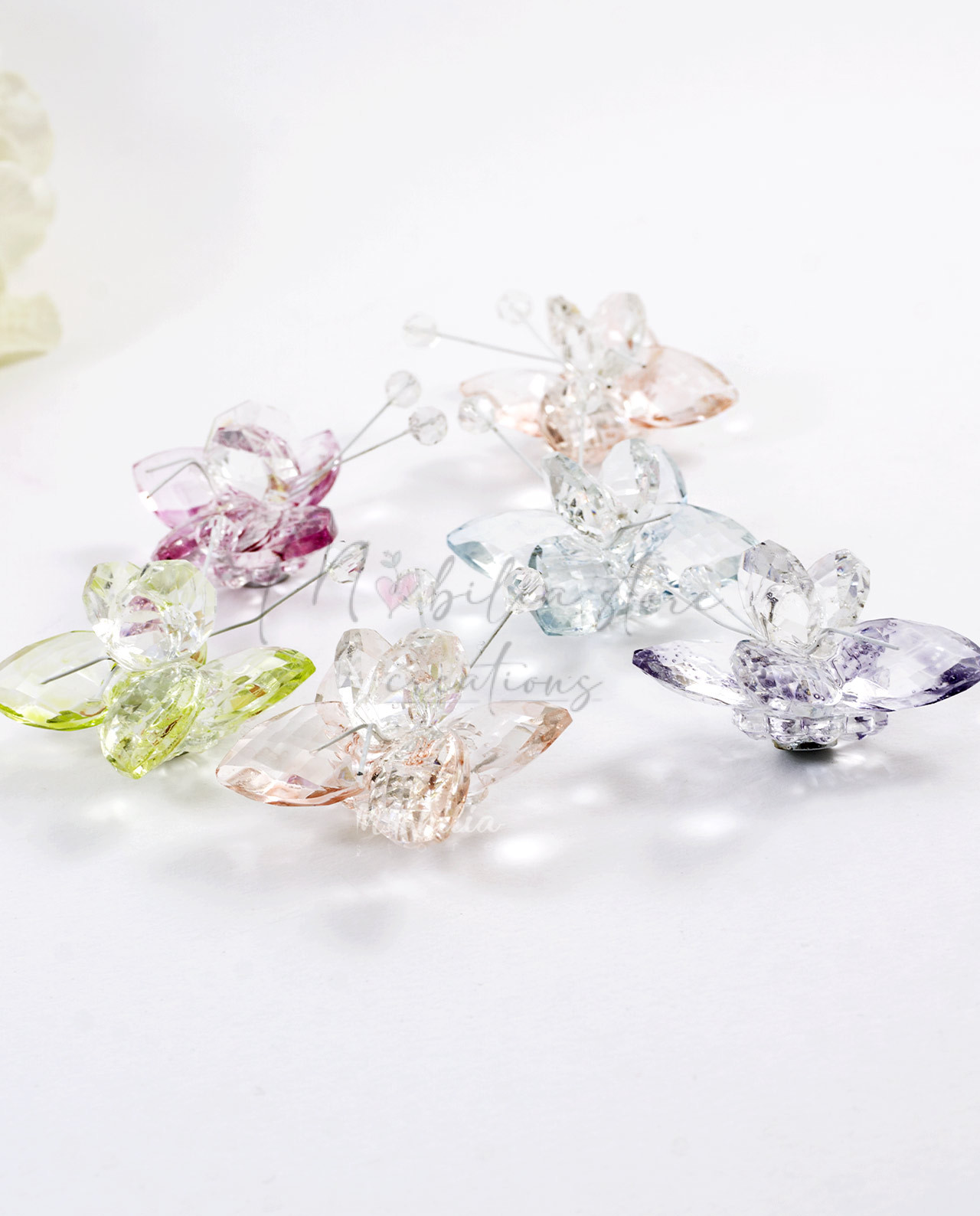 Farfalla magnete in cristallo Swarovski vari colori per bomboniere