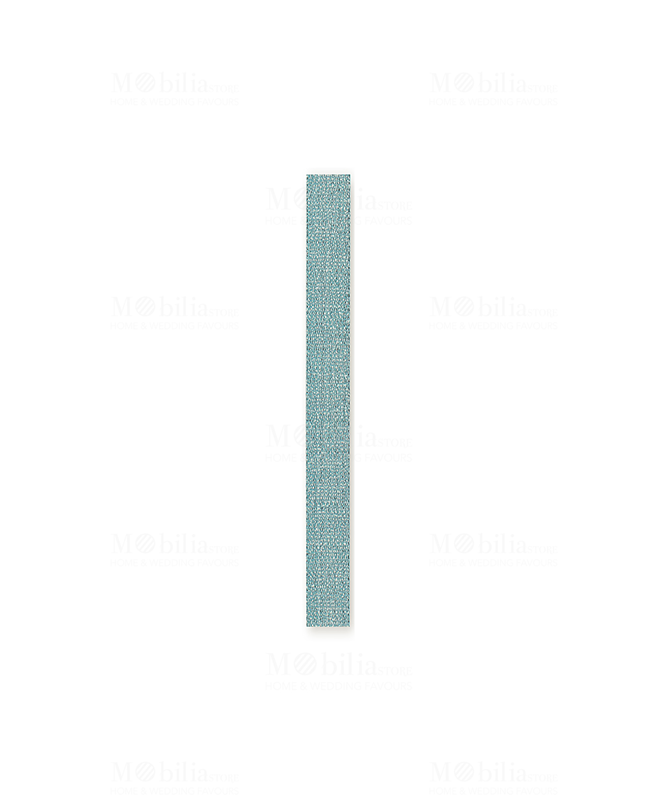 Nastro tessuto azzurro glitterato 1 cm - 50 mt