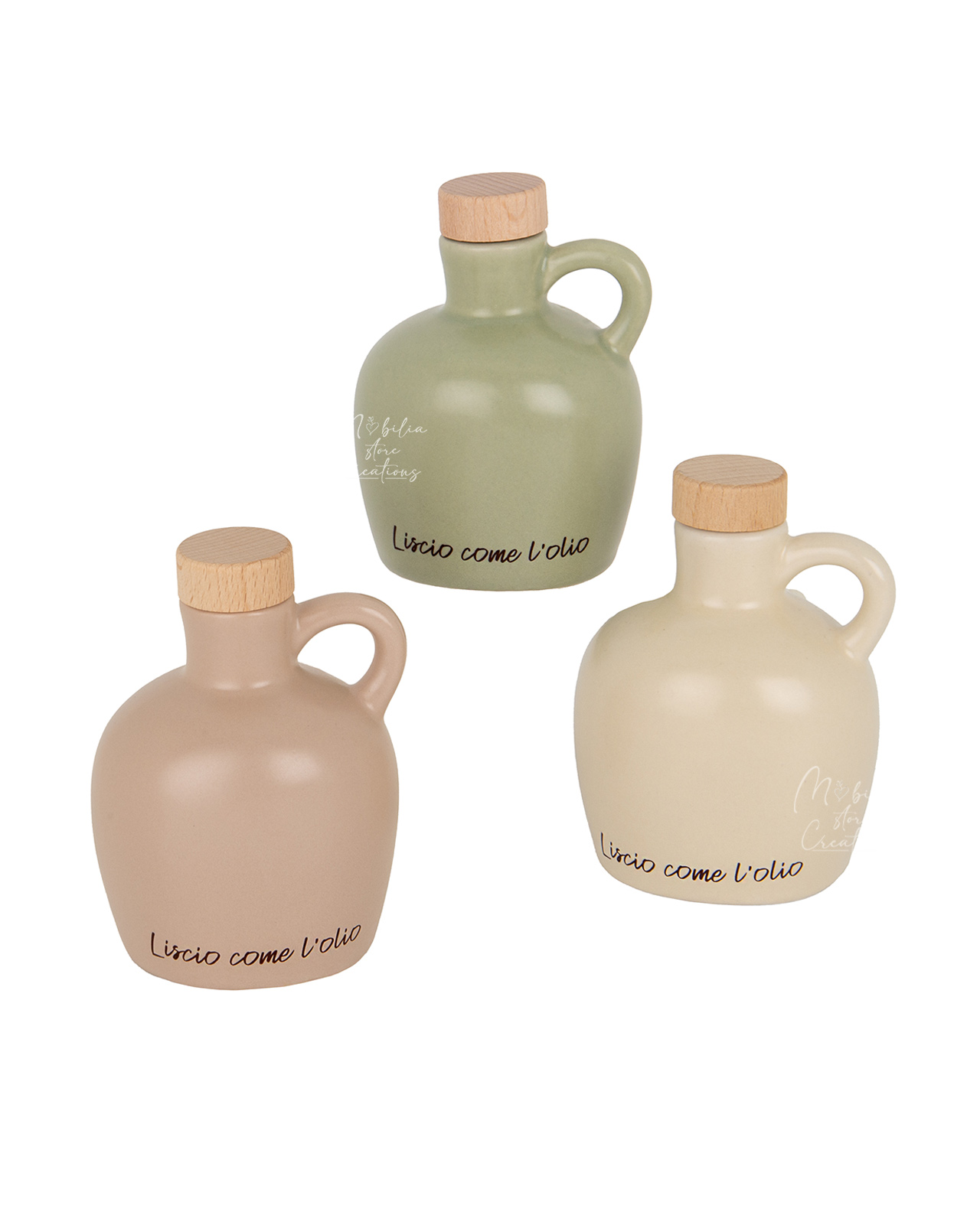 Bomboniera oliera in ceramica colorata assortita - immagine 6