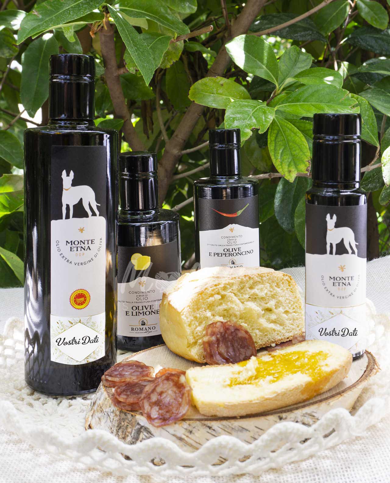 Condimento a base di olio siciliano con etichetta personalizzabile