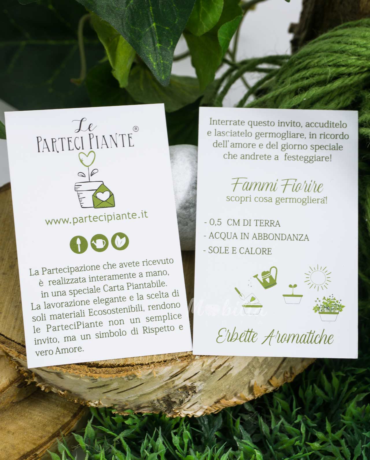 Partecipazione carta da piantare modello Inverno - immagine 12