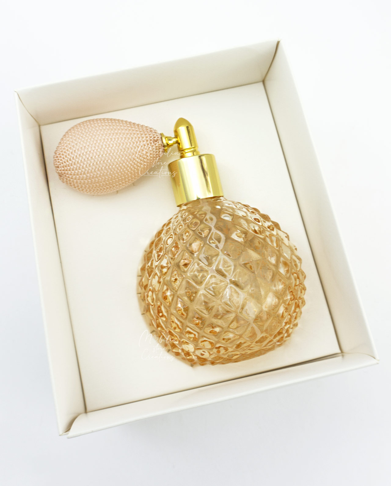 Porta profumo spray in vetro ambra varie forme - immagine 5